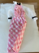 Abito originale anni 70 Barbie Quick Curl rosa  #4220 Mattel 1973 Originale TLC