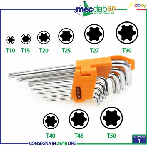 Kit chiavi torx maschio - 9,