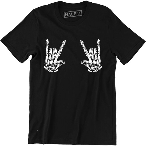Skull hand rock - hand, shirt