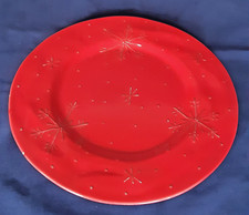 Piatto Grande Natalizio Rosso di Ceramica La Porcellana Bianca Ottimo