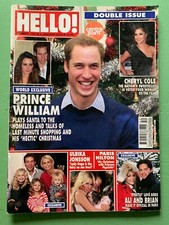 HELLO mag 4-Jan-2010 PRINCE WILLIAM Paris Hilton Ulrika Jonsson Blur Tina Hobley