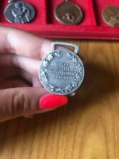 MEDAGLIA OPERA D' ARTE CULTURA NUOVA ITALIA GENOVA ARGENTO 800 diametro 27 mm GB