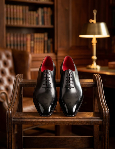 Scarpe oxford nere fatte - scarpe,