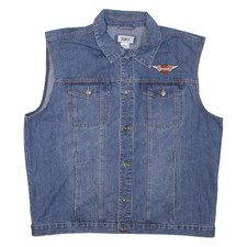 HARLEY DAVIDSON Gilet Uomo Denim Blu 3XL