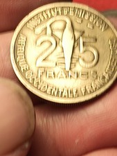 Moneta 25 Franchi Africa Occidentale  Francese 1957 Franc Francaise