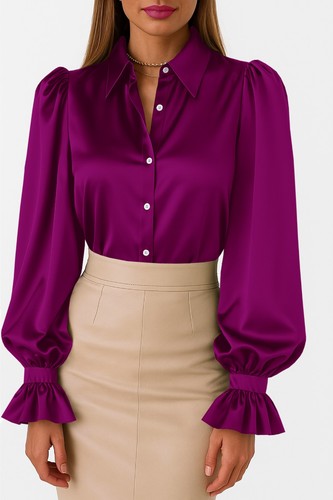 Camicetta donna rosso viola