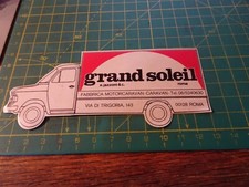 ADESIVO STICKER kleber vintage grand soleil fabbrica caravan roma