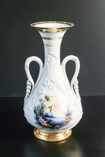 ⚜️ VASO CERAMICA BASSORILIEVO DIPINTO A MANO FIRMATO GC EPOCA PRIMO 900 BIANSATO