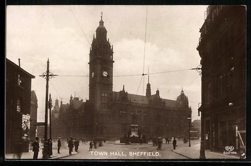 Cartolina sheffield municipio - cartolina,