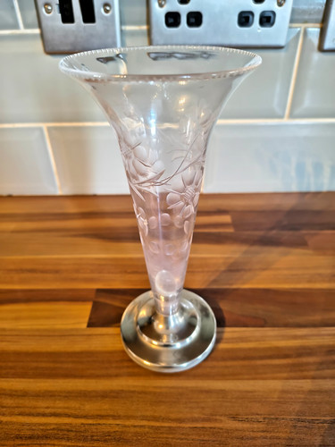 Crystal glass silver - crystal, plated