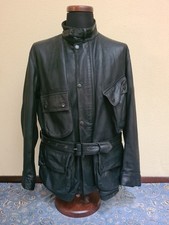 Giacca Barbour International  in vera pelle colore nero