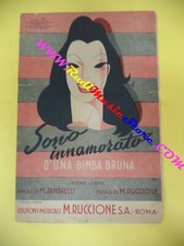 RARO SPARTITO SINGOLO Sono innamorato d'una bimba bruna ZAMBRELLI 1941 no cd lp