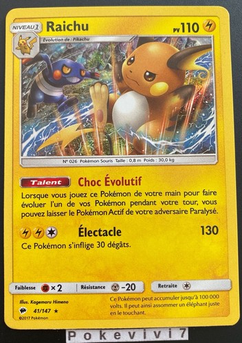 Carte pokemon raichu 147 - carte,