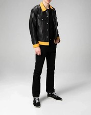 Giacca camicia pelle di