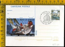 Intero Postale Prestampato Vela America's Cup Il Moro di Venezia 1992 mt 059