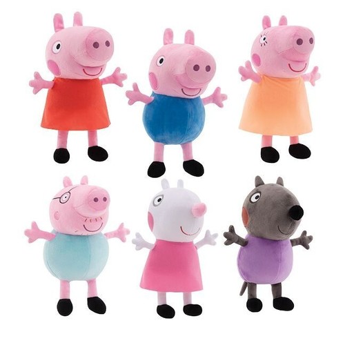 Set plush toys peppa - 6,