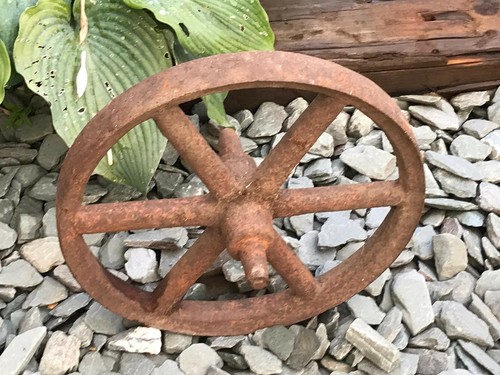 Vintage cast iron barrow - vintage,