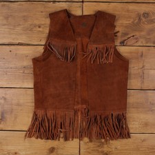 Gilet vintage frange L donna