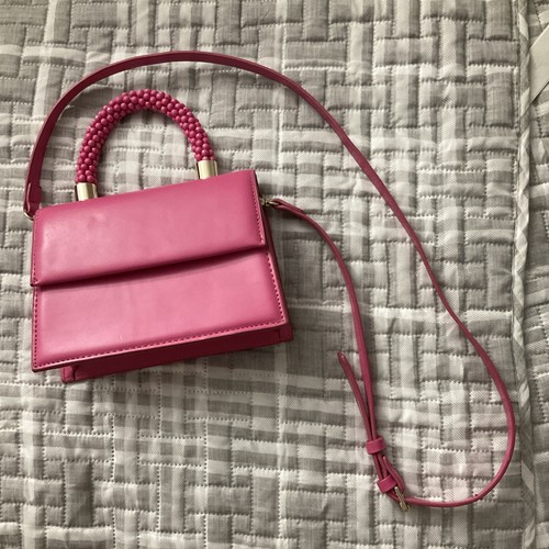 Borsa rosa tinta - unita, manico