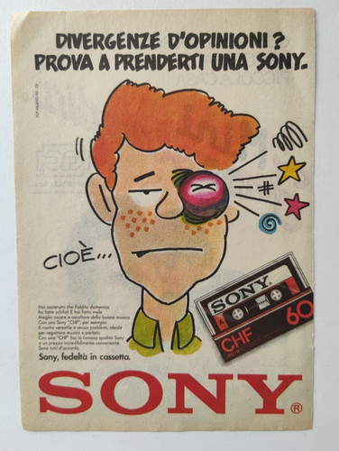 Pubblicita sony cassette mc - sony,