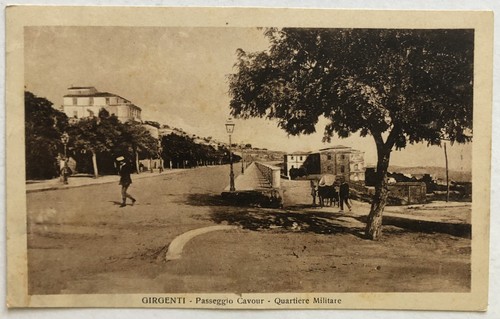 Cartolina girgenti quartiere - girgenti,