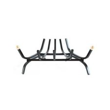 Brucialegna per camino caminetto in ferro pomelli ottone angolare 50 cm