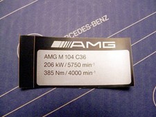 Adesivo motore originale Mercedes AMG M104 in C 36 AMG