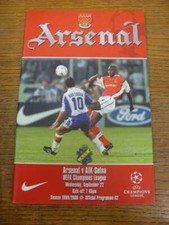 22/09/1999 Arsenal v AIK Solna