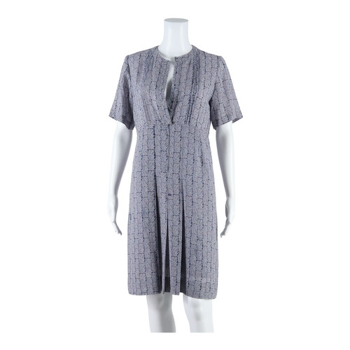 Abito line blu paisley - a-line, donna