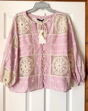 Top camicia donna Zara lilla