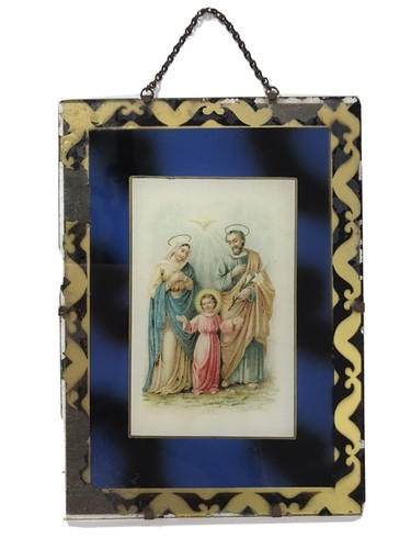 Antico quadro vetro rovesciato