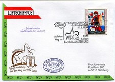 1998 Luftschiffpost n. 19 Pro Juve Dirigibile OE-ZHY Koflach Rang II Ausstellung