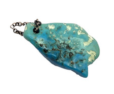 PENDENTE CIONDOLO  ARGENTO 925  CON TURCHESE NATURALE