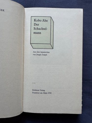 Der schachtelmann von kobo abe - kobo,