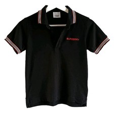 Polo Burberry ragazzo nera a