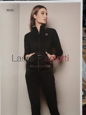TUTA donna LAURA BIAGIOTTI cotone garzato non felpato sport jogging full zip