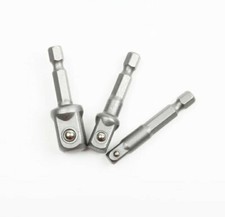 3pz adattatore espansore chiave bussola gambo esagonale da 1/4" a 1/4" 3/8" 1/2"