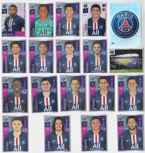 Set completo psg topps uefa - completo,