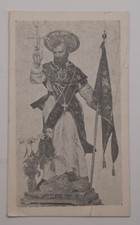 SANTINO San Agnello Abate HOLY CARD Venerato in Gargani di Roccarainola Napoli