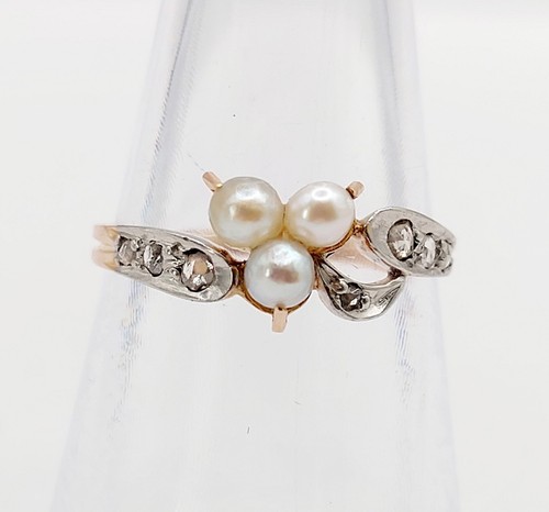 Anello trifoglio antico - , oro