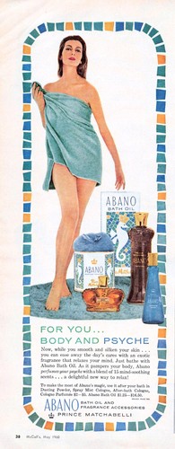 Profumo olio bagno abano - bagno, 1960