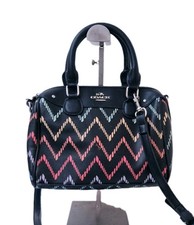 Borsa Bauletto Piccolo Coach Originale In Pelle Nera