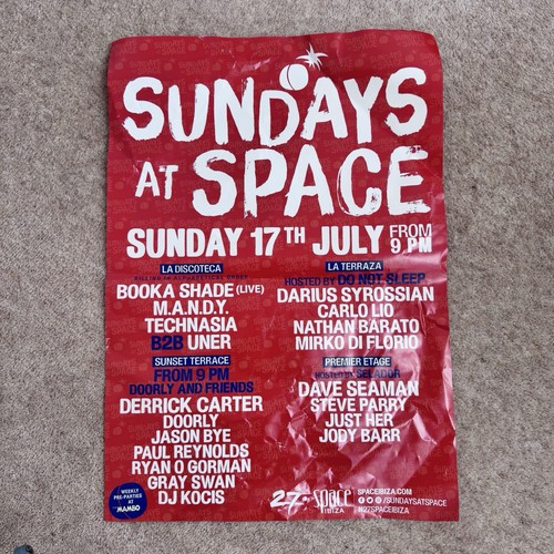 Poster originale space ibiza - space,