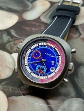 Orologio automatico Sorna Bullhead stile NOS - datario - cinturino in pelle - NUOVO