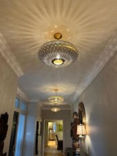 Lampada a sospensione in ottone marocchino fatta a mano - lampada da soffitto dorata, lampadario orientale