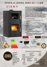 Stufa a Legna IDRO con Forno 20 + 5 kw
