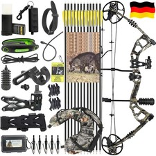 Arco composto 0-70lb set frecce carbonio regolabile adulti tiro con l'arco caccia