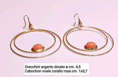 Orecchini argento dorato - orecchini,