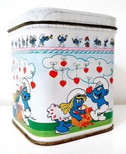PUFFI smurfs 1984 GB area / Wallace & berrie italy tin box - scatola latta rara