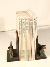 Fermalibri In Ghisa Con Cani E